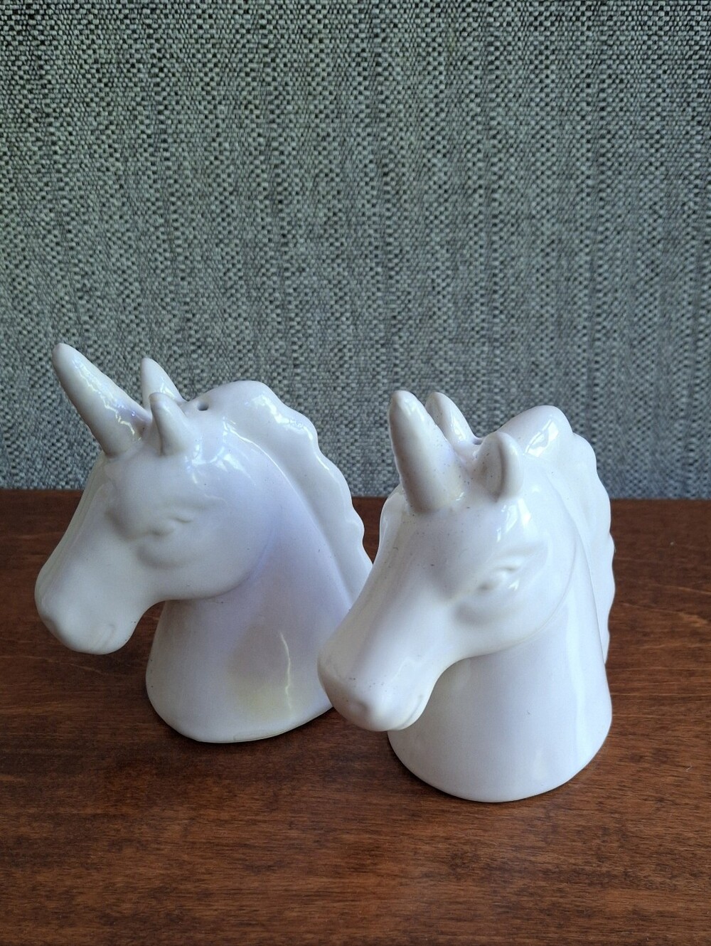 White Ceramic Unicorn Salt & Pepper Shakers